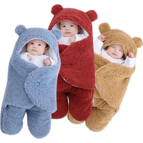 Soft Newborn Baby Wrap Blankets Baby Sleeping Bag Envelope For Newborn Sleepsack 100% Cotton thicken Cocoon for baby 0-6 Months