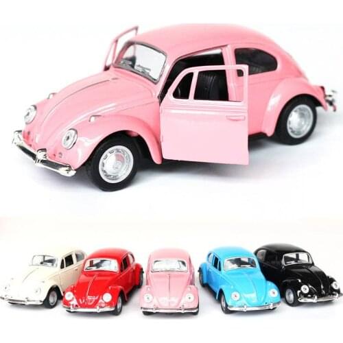 Newest Arrival Retro Vintage Beetle Diecast Pull Back Alloy Car Model Toy For Children Gift Decor Cute Figurines Miniatures