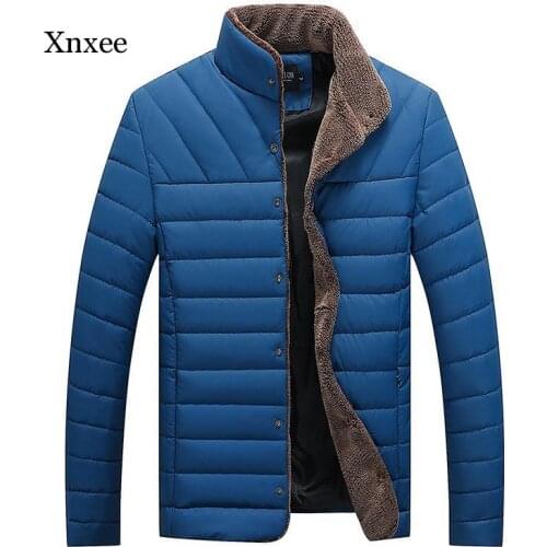 Autumn Jacket Men Casual Bubble Jacket Cotton Padded Coat Stand Collar Slim Fit Men Fashion Outwear Coat Fall Clothes Male