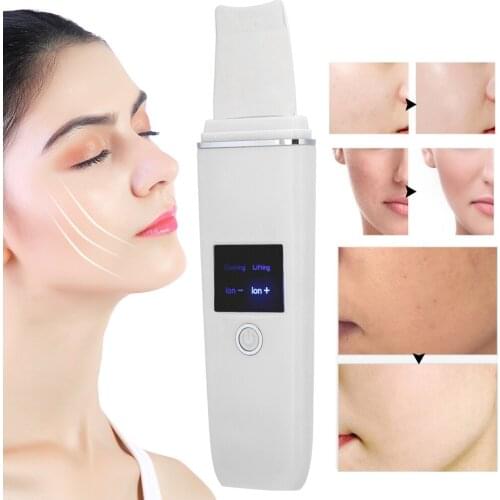 Portable Face Skin Scrubber Cleaning Face Peeling Machine Blackhead Remover Face Cleansing Ultrasonic Exfoliating Skin Care