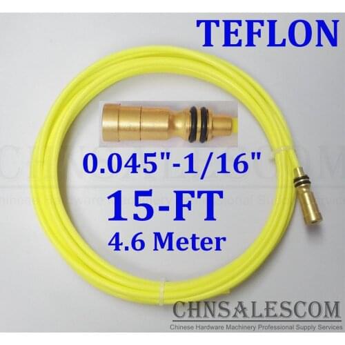 CHNsalescom PTFE Liner 15-ft MIG Welding Guns Wire Size 0.045"-1/16" LI TW MI 4.6M Yellow