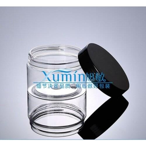150g clear jar with black lid,150ml Mask Bottle Plastic 150g Cream cans multi-purpose PET Container Home Storage Airtight Jar