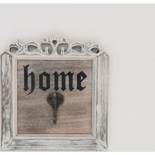 Retro Photo Frame Style Hook Solid Wood Decoration Clothes Coat Hook KeyRack Wall Hanging Key Rack Nordic Home Coat Rack