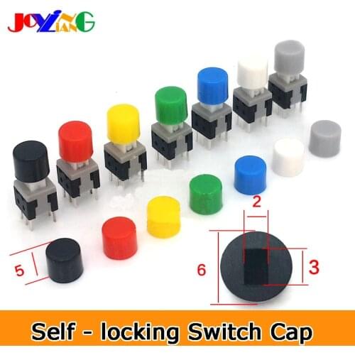 A28 Self-locking Switch Cap Size 6*5mm Key Cover Suit for 5.8/7/8/8.5 Self-locking Switch Keys Rectangle Hole 3x2mm (10pcs/lot)