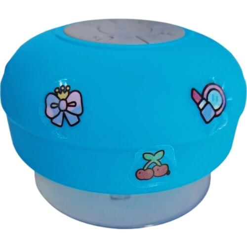 Blue Bluetooth Shower Speaker Handsfree with Built-in Mic Speakerphone