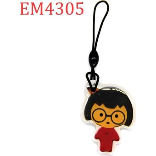 125Khz ID Rewritable Writable Smart Card RFID Proximity EM4305 EM4205 Cartoon Trinket Keychain Token Tag Access Control Card 1