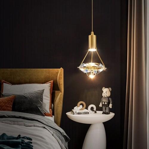 Modern LED Pendant Lamp For Kitchen Dining Room Indoor Lighting Light Decoration HomeDecor Crystal Lampshape Lustre Dropshipping