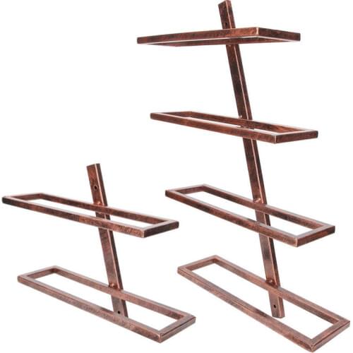 Rustic Wall Mounted Wine Rack Wine Bottle Holder Shelf for Household Dining Room Cabinet