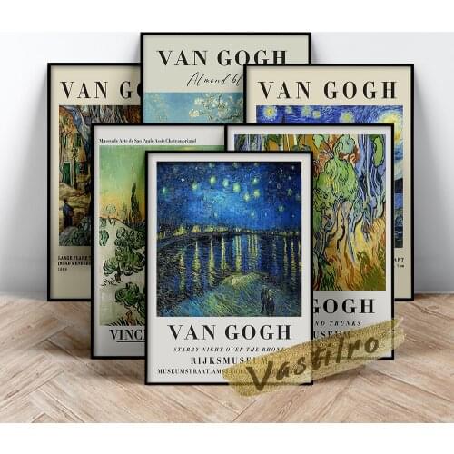 Vincent Van Gogh Famous Classic Poster, A Walk At Twilight Art Prints, Van Gogh Vintage Wall Decor, The Starry Night Painting