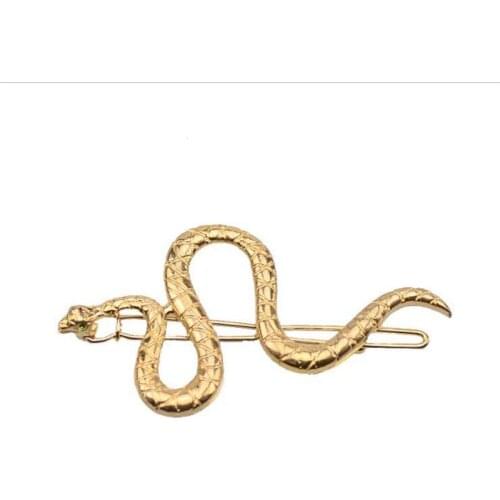 Punk Simple Hairpins Snake Animals Gold Metal Hairpins Hair Clips For Women Wedding Headpiece Hairgrips Hair Accessories