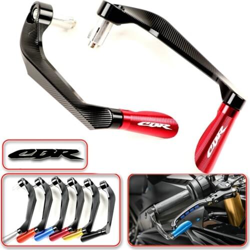 For 03-19 Honda CBR 300/500/600/1000 Lever Guards Real CNC Aluminum Alloy Hand Guard Motorcycle Brake Protector Rope Handlebar