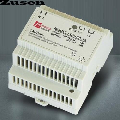 Zusen DR-60W-12V 15V 24V 48V Din Rail Switching Power supply