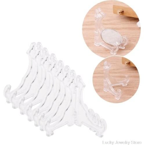 1pc/10pcs 42mm Plastic Display Stand Easel Coin Medal Token Badge Holder Collection Shelf