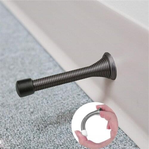 1Pc Multi-color Spring Door Stop Wall Mounted Door Stopper Rubber Holder Protect Doors & Wall Household Door Stopper Home Hardwa
