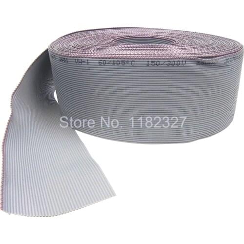 5 meters/lot) Flat Ribbon Cable UL2651 40Pin 1.27mm 5000mm grey color IDC flat cable