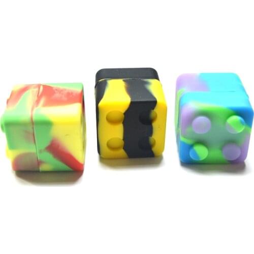 5pcs Reusable Multicolor Silicone Box Jars Dab Wax Container for E Cig eGo Concentrate Free Shipping