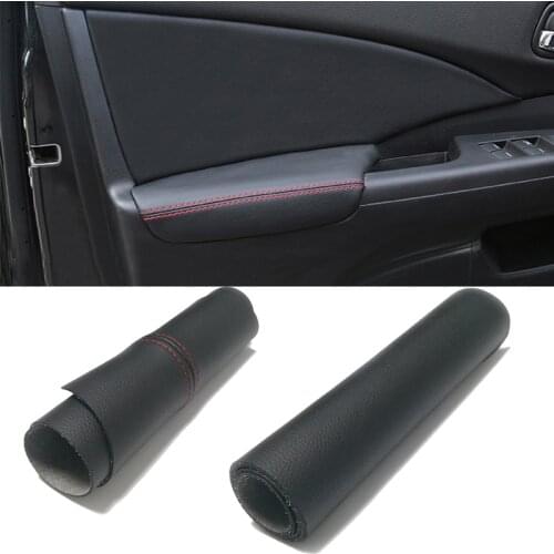 8pcs/set microfiber leather car door armrest cover inner door armrest panel trim cover accessories for Honda CRV CR-V 2012-2016