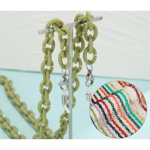 Teamer Face Mask Holder Chain Womens Lanyard Decorative Fashion Necklace Holds Your Mask Around Your Neck Acrylic Glasses Chain