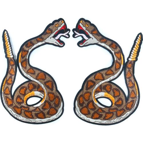 Large Animal Flower Snake Plate Snake Embroidery Cloth Patch Patch Cloth Accessories Package Hat DIY Accessories Ornaments