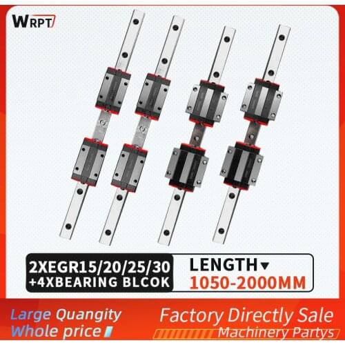 Free shipping 2PCS EGR15/20/25/30 1050-2000mm+4 low slider group EGH15CA EGW15CC EGH20CA EGW20CC EGH25CA EGW25CC EGH30CA EGW30CC