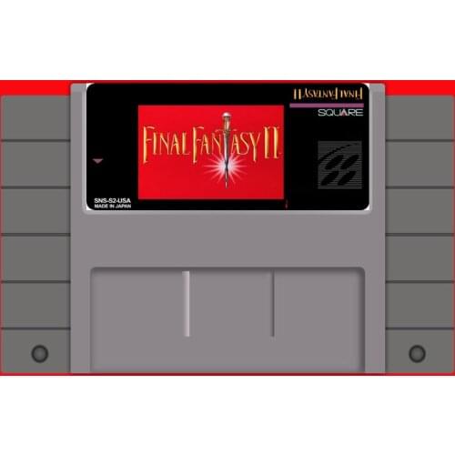 Final Fantasy 2 16 bit Big Gray Game Card For USA NTSC Game Player