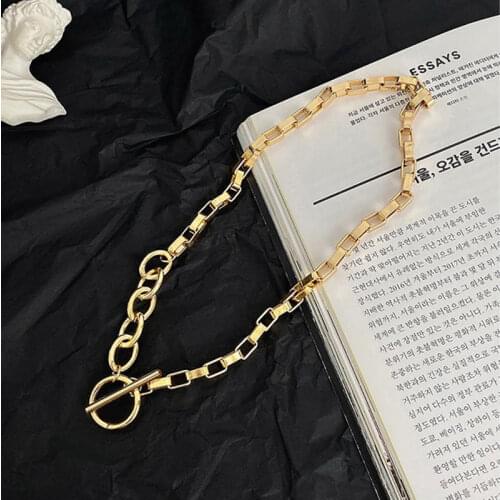 Europe and America Chunky Chain Around the Necklaces For Women Hip-Hop Vintage Style Gothic Clavicle Chokers Prom Accessories