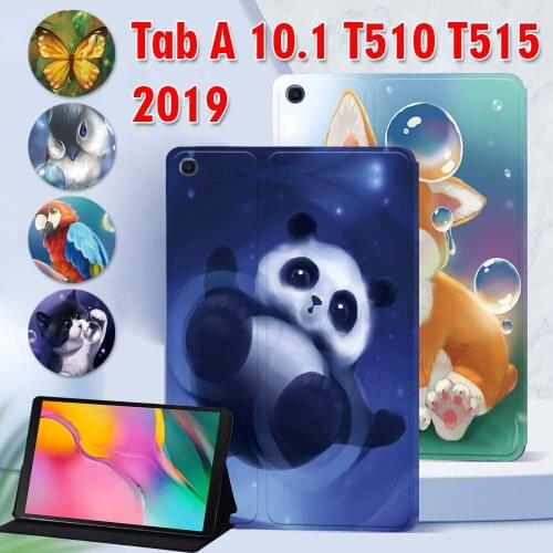 Tablet Case for Samsung Galaxy Tab A 10.1" 2019 SM-T510/T515 Ultra-Slim Folio Shell Cover Case for Galaxy Tab A 10.1" 2019