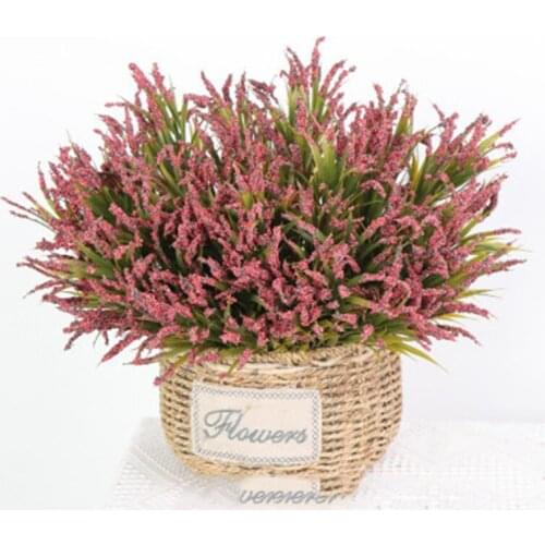 1 Piece Simulation 5 Fork Autumn Spring Grass Wedding Decoration Decorative Home Decoration Fresh Wind Green Plant