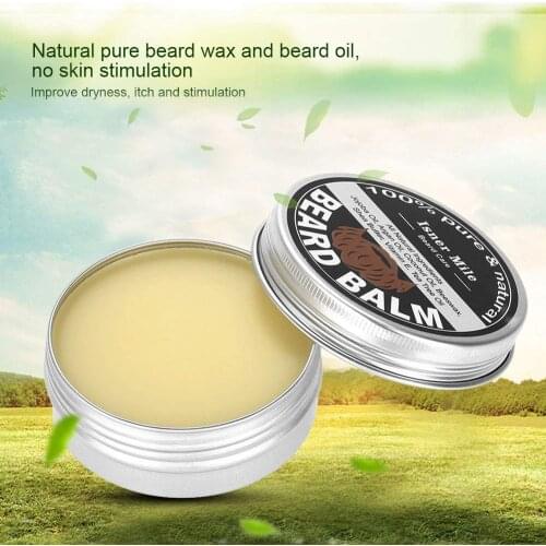 ISNER MILE NEW 100% Natural Beard Care Wax Balm Men Beard Care Styling Moisturizing Effect Beard Conditioner Nourishing Care
