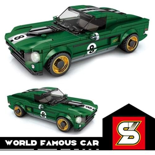 SY BLOCK City Classic Racing Car Model Bricks Simulation Building Blocks Toys For Kids Sport Cars Children Gift Speed Racers DIY