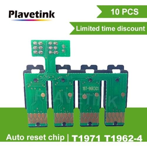 Plavetink 10PCS CISS Reset Combo Chip For Epson T1971 T1962 T1963 T1964 XP201 XP211 XP204 XP401 XP411 XP214 XP101 WF-2532