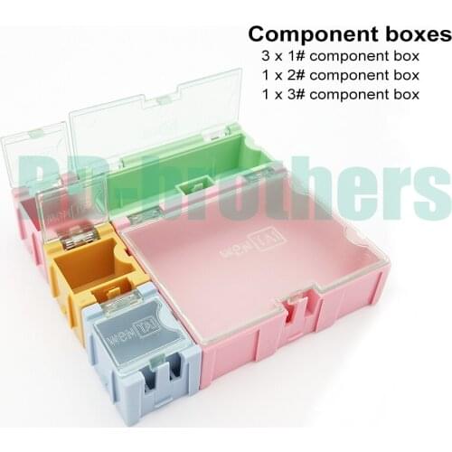 5pcs/set Component storage box IC Components Boxes SMT SMD Wen Tai (1# 2# 3#) Boxes Kit 50sets/lot