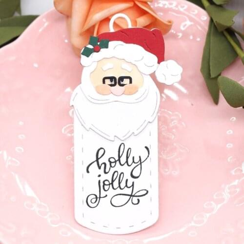 Cute Santa Tag Metal Cutting Dies Stencils for DIY Scrapbooking Decorative Embossing DIY Paper Cards
