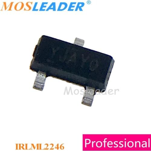 Mosleader 1000PCS IRLML2246 SOT23 IRLML2246TRPBF IRLML2246PBF IRLML2246TR P-Channel 20V Made in China High quality