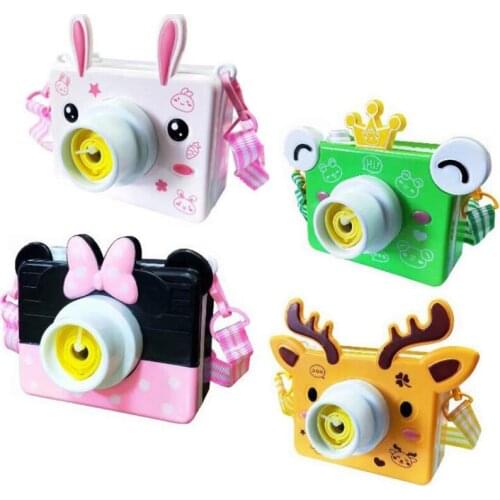 New Cartoon camera bubble Automatic Bubble Machine Gun Soap Bubble Blower Outdoor Kids Child Toy for Kids