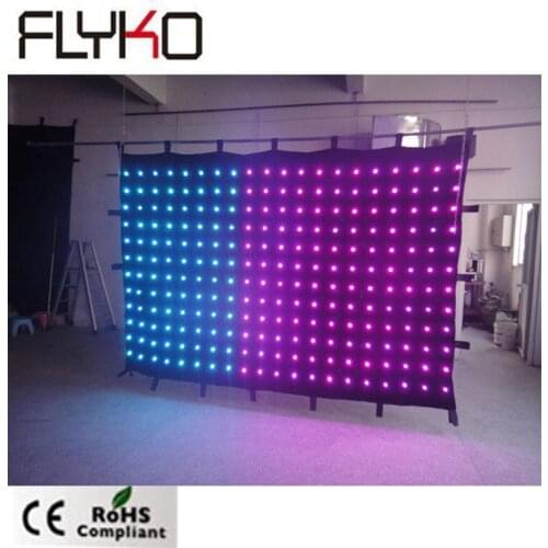 P15 2mX3m commercial showing led display video blackdrop led video curtain