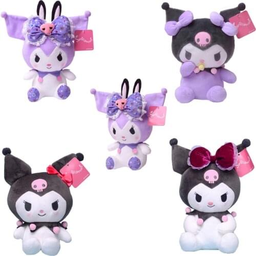 21cm Anime Kuromi Plush Toys Melody Japan Original Cartoon 4 Style Rhythm Key Collect Notes Soft Stuffed Plush Pendant Kids Toys