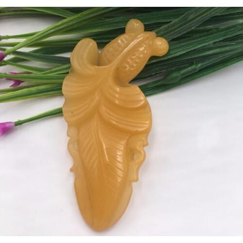 Natural Jewelry Gold wire Jade Fish Pendant