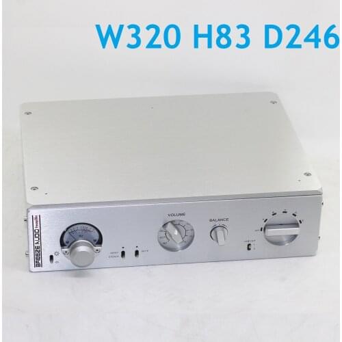 Luxury CNC Full Aluminum Chassis DIY Preamplifier Earphone Headphone AMP Decoder Case Power Amplifier Housing Size W320 H83 D246