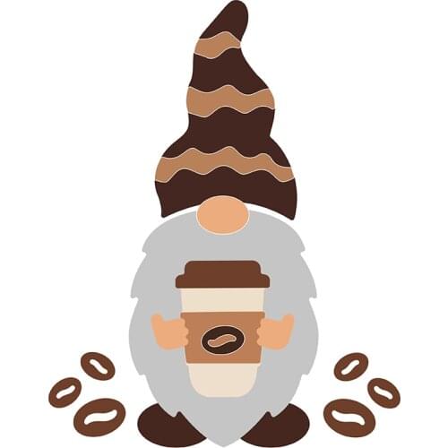 Christmas Gnome Coffee Cup Metal Cutting Dies for DIY Scrapbook Cutting Die Paper Cards Embossed Decorative Craft Die Cut