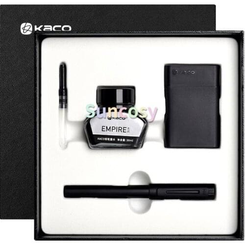 KACO SKY Metal Anodized Aluminum Fountain Pen Gift Box,High-End Schmidt Iridium Fine Nib Pen,For Business Professionals&Writers