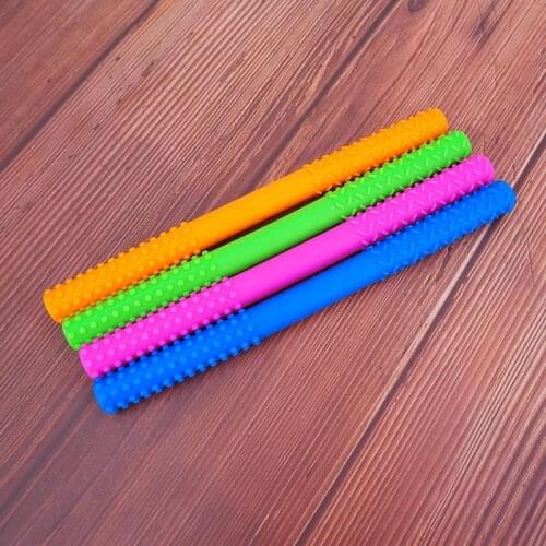 Chenkai 5set Silicone 4pcs Tube Teether DIY Baby Chewing Pendant Nursing Sensory Teething Pacifier Dummy Jewelry Animal Toy