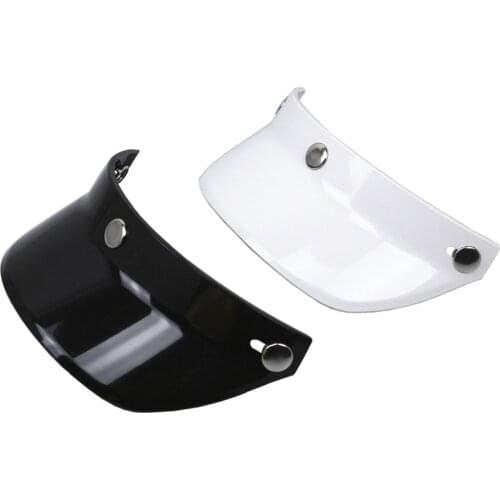 Universal 3 Snap-Button Visor Flip Up Wind Shield for Open Face Motorcycle Helmet