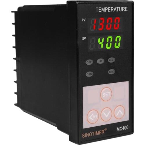Universal Relay Output K Thermocouple or PT100 Input Digital PID Temperature Controller for Heating or Cooling with Alarm MC400