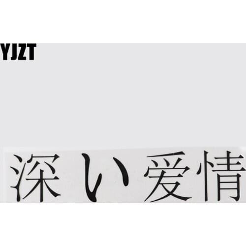 YJZT 23.4CM×5.1CM Personality Love Feeling Hieroglyphics Chinese Characters Decal Car Stickers Vinyl 13D-0529