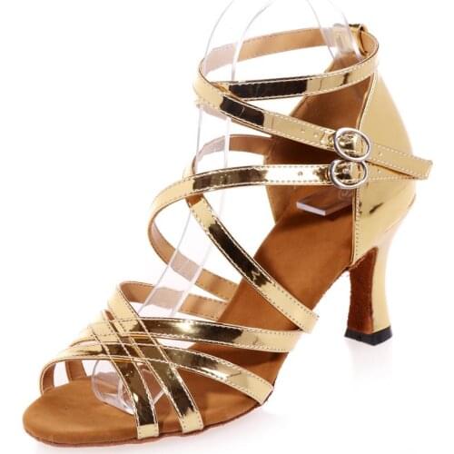 2020 High Heels Women Ballroom Dance Shoes Salsa Latin Practice Shoes Open Toe Heels Strappy Party Dress Sandals