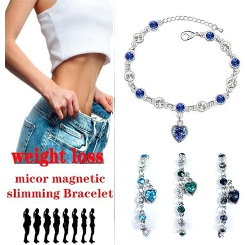 1PCS New Exquisite Weight Loss Bracelet Crystal Bracelet Magnetic Therapy Burning Fat Improve Blood Circulation Bracelet