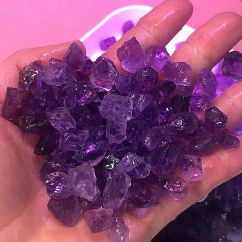 100g Natural Bulk Raw Stone Dark Amethyst Irregular Natural Rock Purple Mineral wedding decoration aquarium