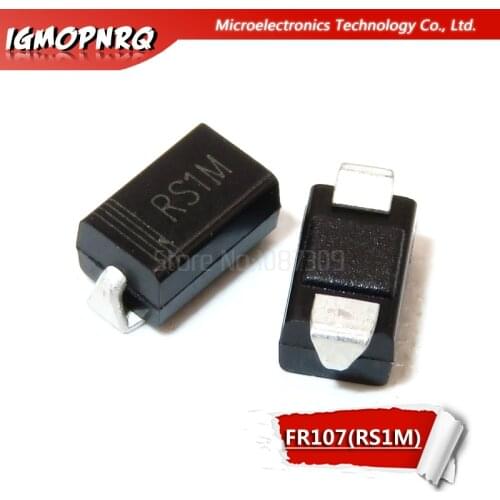 100pcs FR107 SMD RS1M DO-214AC SMA FAST RECOVERY RECTIFIER