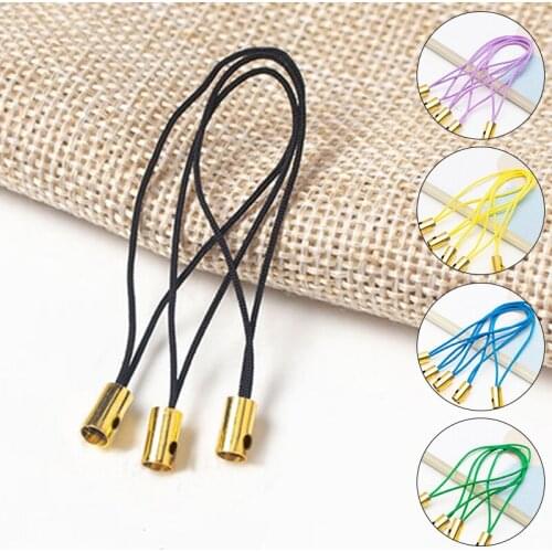 100pcs/lot Thread Cord Key Ring DIY Bag Key Ring Bags Toys Hanger Clips Key Holder Keychain DIY Keyfob DIY KeyChain Accessories